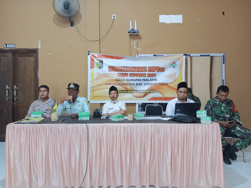 MUSRENBANGDes RKPDes Tahun Anggaran 2024 Desa Gunung Malang